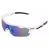 Gafas Spiuk Jifter blanco negro con lentes espejadas azul